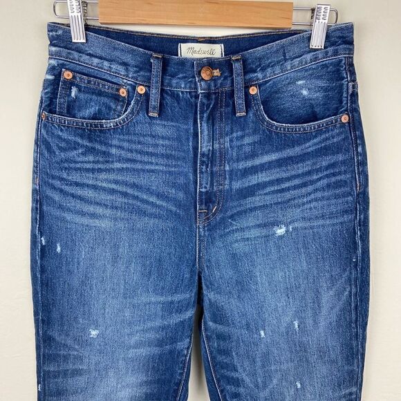Madewell Classic Straight Light Distressed Jeans in Croston Wash - Picture 5 of 9